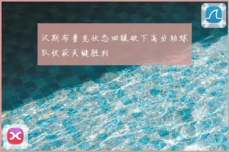 汉斯布鲁克状态回暖砍下高分助球队收获关键胜利